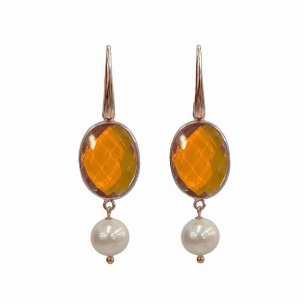 Cercei crown din topaz hidrotermal