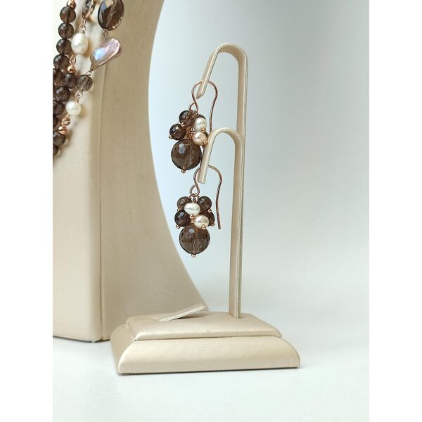 Set armonia din cuart fumuriu si perle 1 Set armonia din cuart fumuriu si perle 1