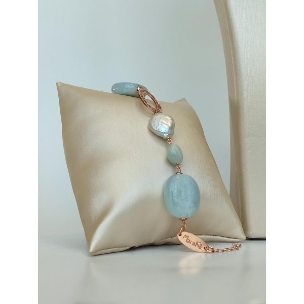 Set dynamic din acvamarin multicolor si perle 6 Set dynamic din acvamarin multicolor si perle 6