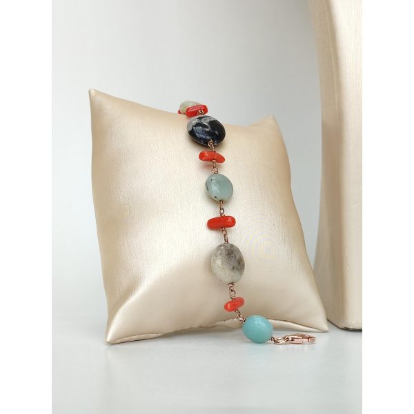 Set luce din coral rosu natural si amazonit 2 Set luce din coral rosu natural si amazonit 2