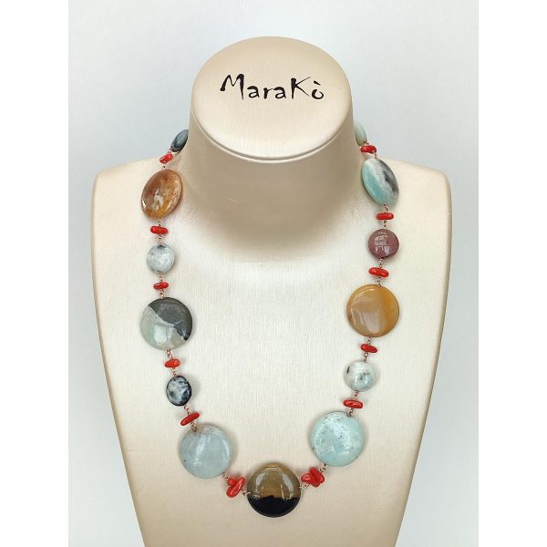 Set luce din coral rosu natural si amazonit 3 Set luce din coral rosu natural si amazonit 3