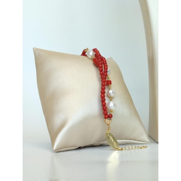 Set muse din coral de bambus si perle 5 Set muse din coral de bambus si perle 5