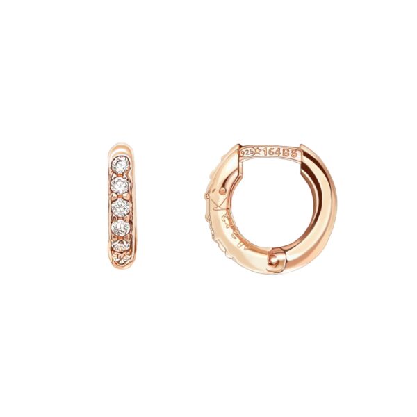 Cercei fanatsy placati cu aur roz Cercei fanatsy placati cu aur roz