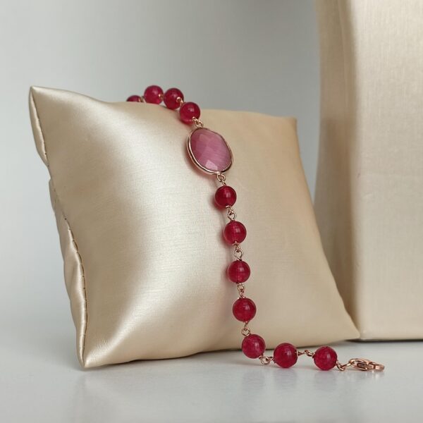 Bratara aurora din jad roz 2 Bratara aurora din jad roz 2