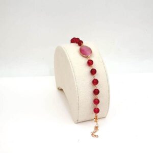 Bratara aurora din jad roz