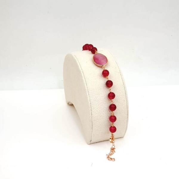 Bratara aurora din jad roz