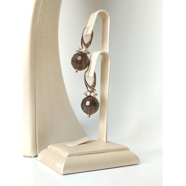 Set waves din cuart fumuriu si perle Set waves din cuart fumuriu si perle