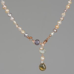 Choker jolly din perle labradorit si cuart 1