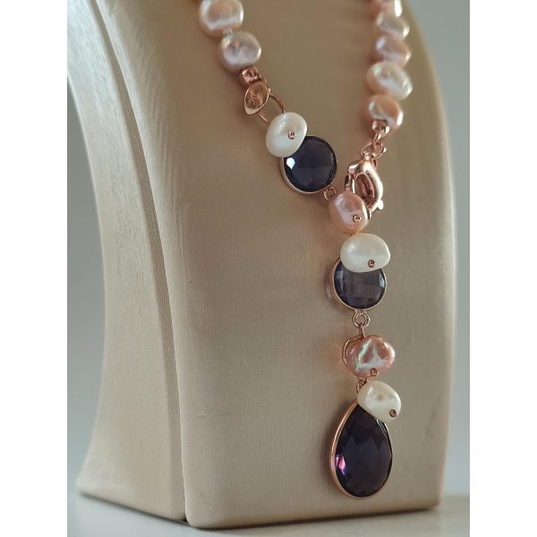 Choker jolly din perle si ametsit 1 Choker jolly din perle si ametsit 1