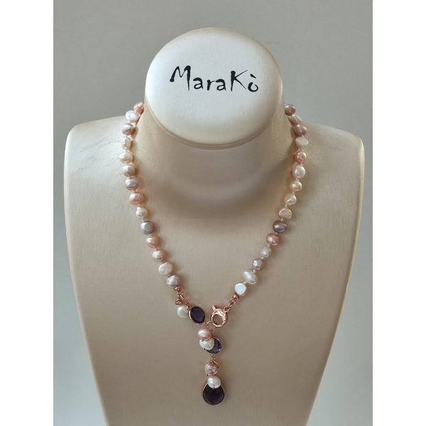 Choker jolly din perle si ametsit 3 Choker jolly din perle si ametsit 3