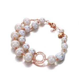 Bratara glow din perle de cultura albe 1