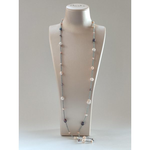 Colier hemara din hematit natural si perle 4 Colier hemara din hematit natural si perle 4