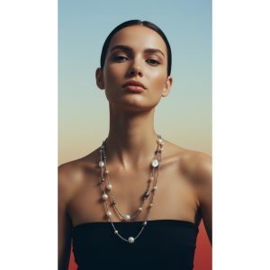 Colier hemara din hematit natural si perle 5