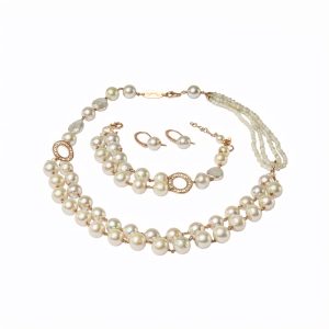 Set Glow din perle de cultură albe