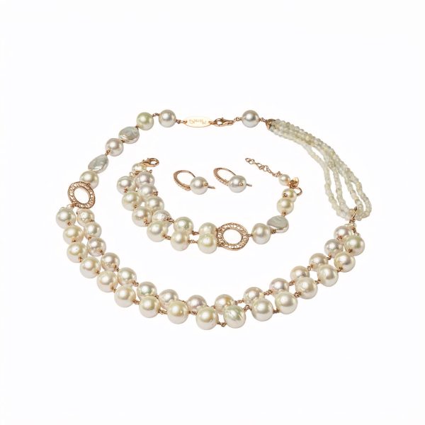 Set glow din perle albe Set glow din perle albe