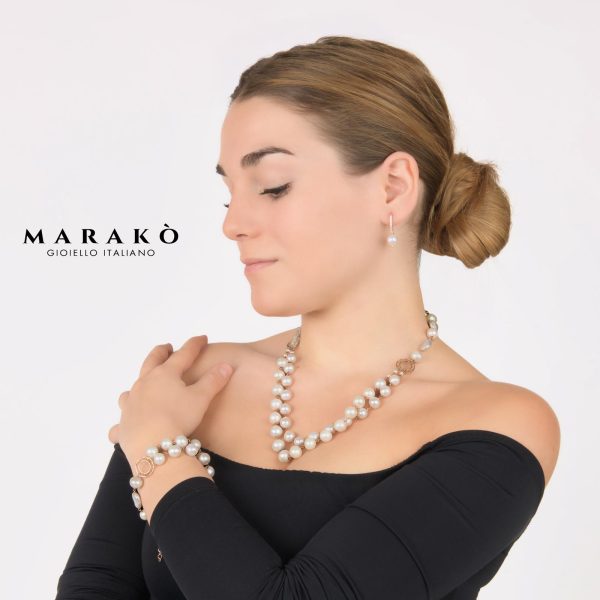 Set glow din perle de cultura albe si labradorit Set glow din perle de cultura albe si labradorit