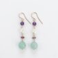 Cercei vivien din fluorit ametist si perle 5