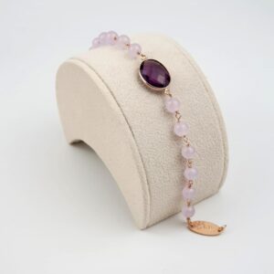 Bratara aurora din ametist lavanda