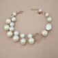 Bratara glow din perle de cultura albe