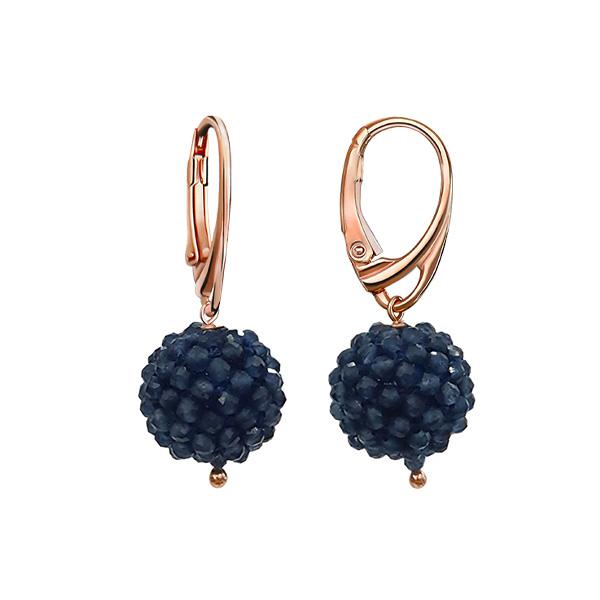 Cercei diva din agat albastru safir Cercei diva din agat albastru safir