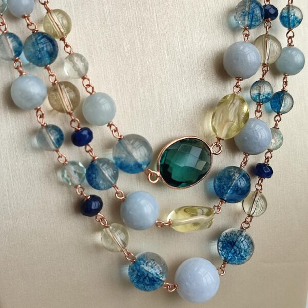 Colier diva din acvamarin cuart agat si citrin 1 Colier diva din acvamarin cuart agat si citrin 1