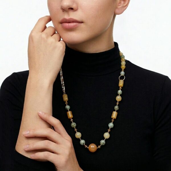 Colier venera din opal agat si cuart 1