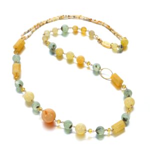 Colier venera din opal agat si cuart 3