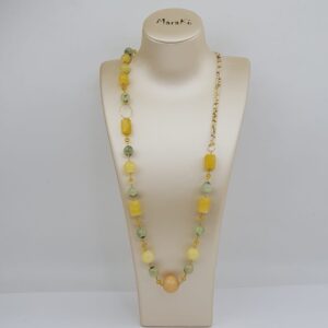 Colier venera din opal agat si cuart