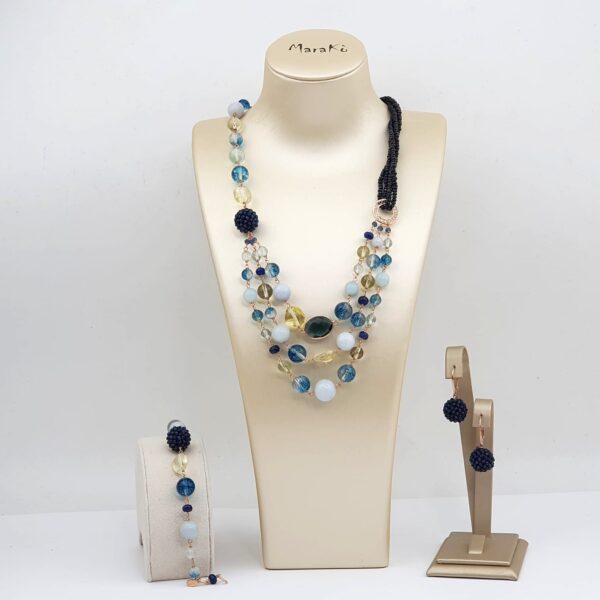 Set diva din acvamarin cuart agat si citrin Set diva din acvamarin cuart agat si citrin