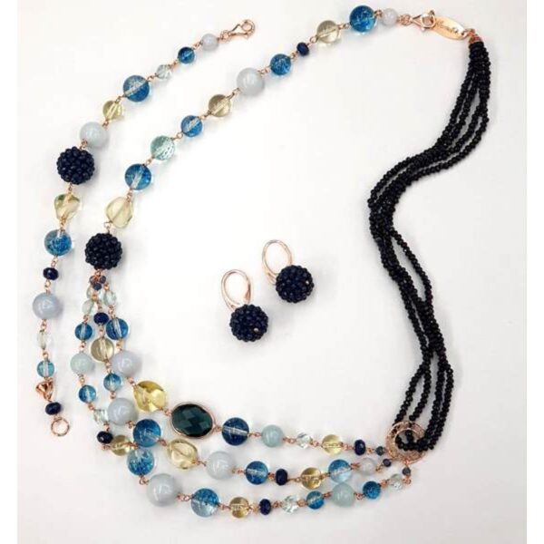 Set diva din acvamarin cuart agat si citrin Set diva din acvamarin cuart agat si citrin