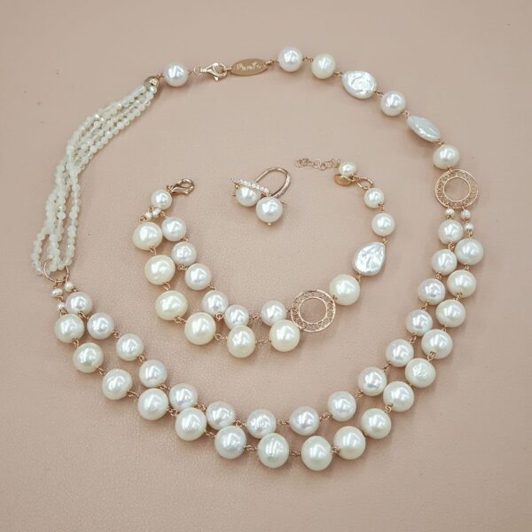 Set glow din perle de cultura albe Set glow din perle de cultura albe