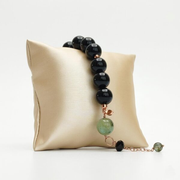 Bratara clarity din agat negru si cuart 2 Bratara clarity din agat negru si cuart 2