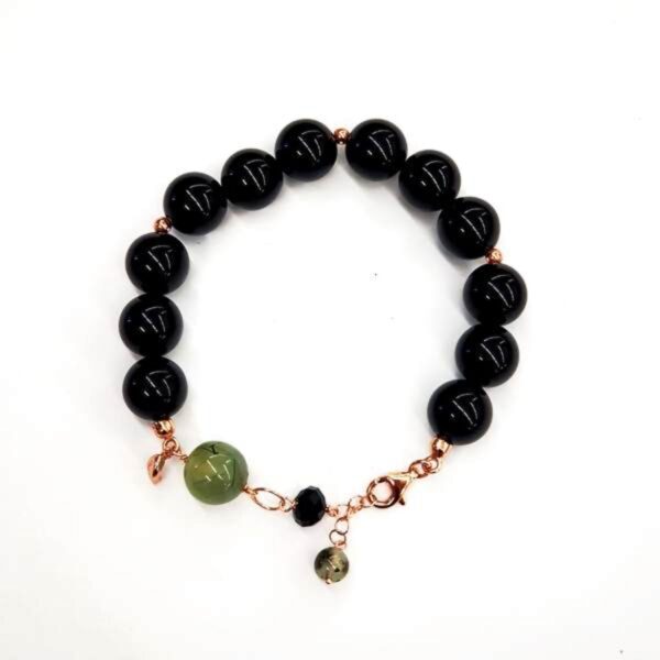 Bratara clarity din agat negru si cuart Bratara clarity din agat negru si cuart