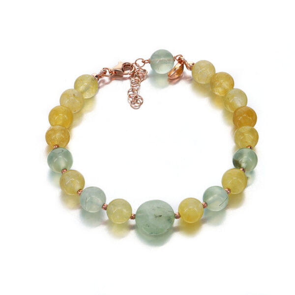 Bratara dream din agat galben si cuart 1