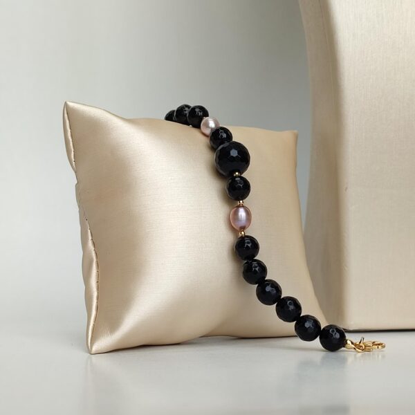 Bratara dream din agat negru si perle 1 Bratara dream din agat negru si perle 1