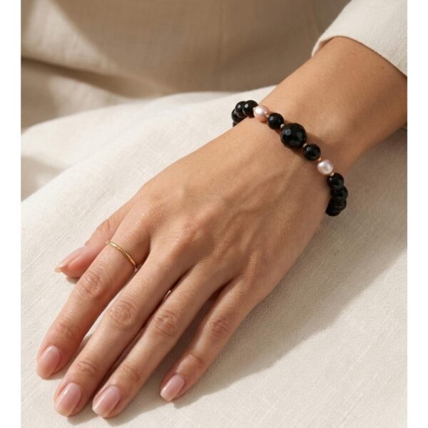 Bratara dream din agat negru si perle 4 Bratara dream din agat negru si perle 4