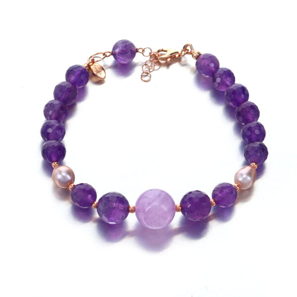Bratara dream din ametist si perle 1 Bratara dream din ametist si perle 1