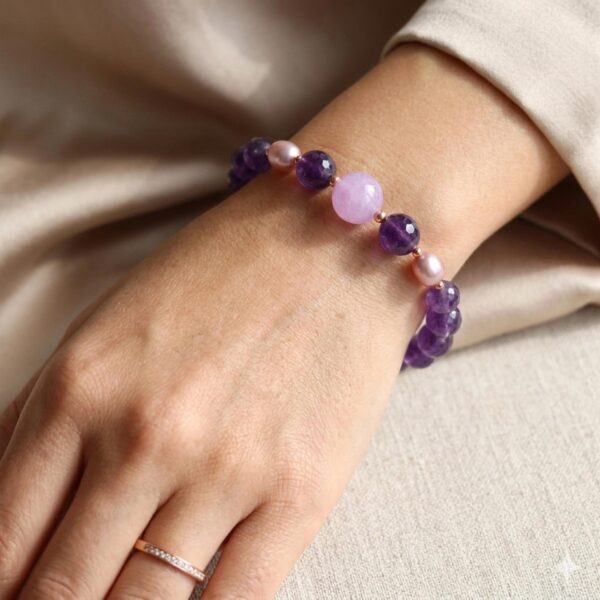 Bratara dream din ametist si perle 2 Bratara dream din ametist si perle 2