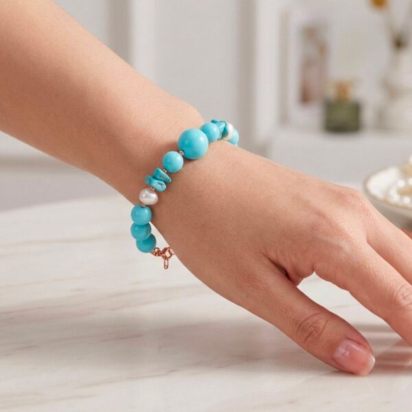 Bratara dream din turcoaz si perle Bratara dream din turcoaz si perle