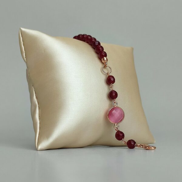 Bratara lilou din agat rubiniu si cuart 2 Bratara lilou din agat rubiniu si cuart 2