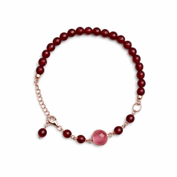 Bratara lilou din agat rubiniu si cuart 2 Bratara lilou din agat rubiniu si cuart 2