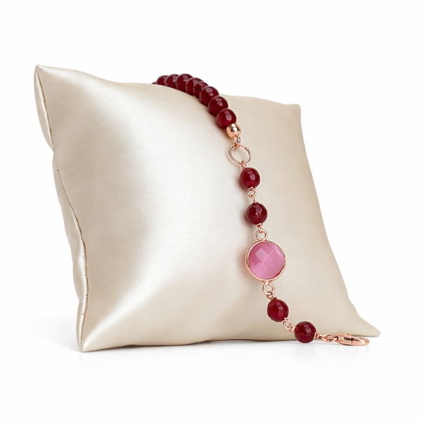 Bratara lilou din agat rubiniu si cuart Bratara lilou din agat rubiniu si cuart