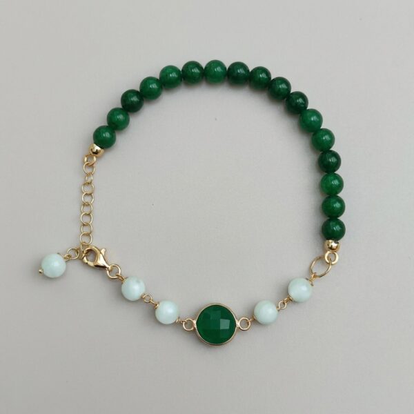 Bratara lilou din agat verde diaspor si cuart 1 Bratara lilou din agat verde diaspor si cuart 1