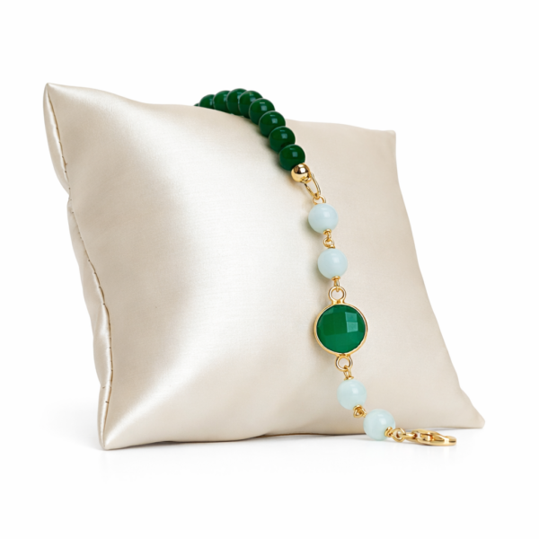 Bratara lilou din agat verde diaspor si cuart 1 Bratara lilou din agat verde diaspor si cuart 1