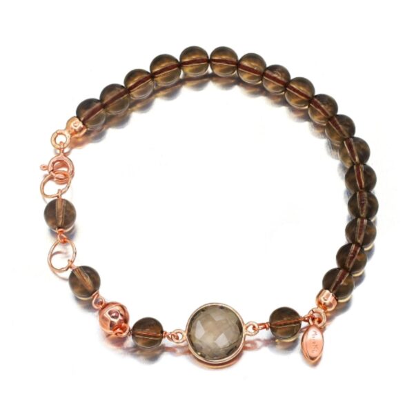 Bratara lilou din cuart fumuriu Bratara lilou din cuart fumuriu