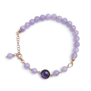 Bratara lilou din jad lavanda 4