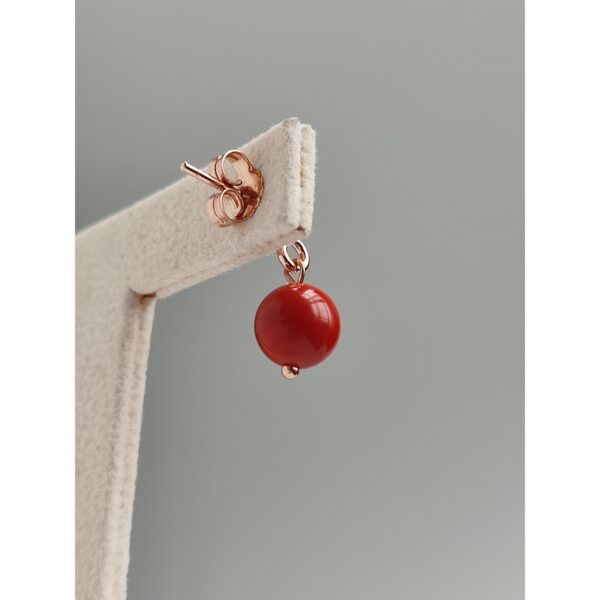 Cercei coralia din coral de bambus 1 Cercei coralia din coral de bambus 1