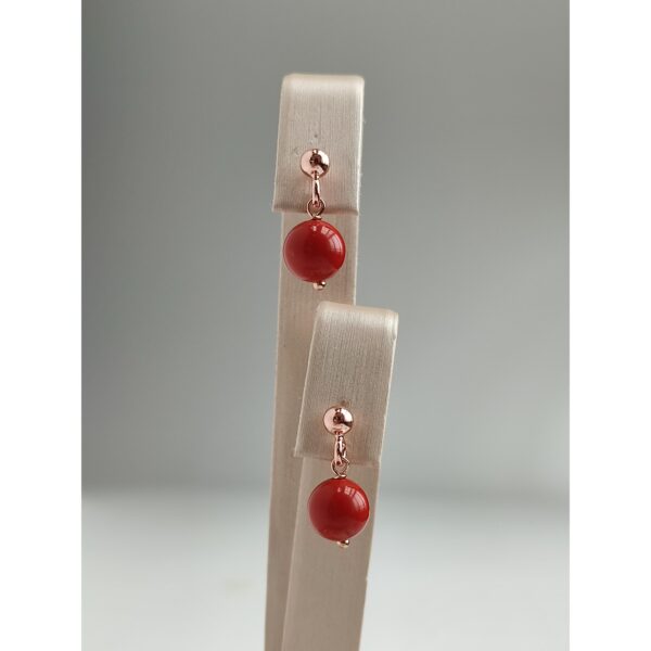 Cercei coralia din coral de bambus 2 Cercei coralia din coral de bambus 2