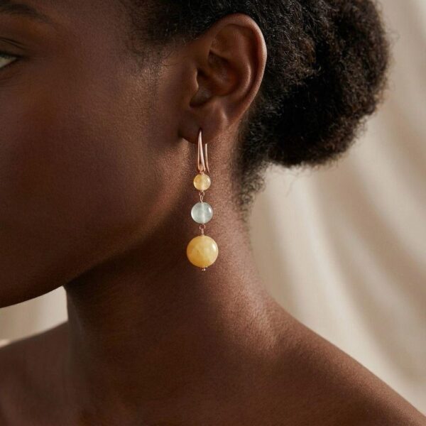 Cercei dream din agat galben si cuart Cercei dream din agat galben si cuart