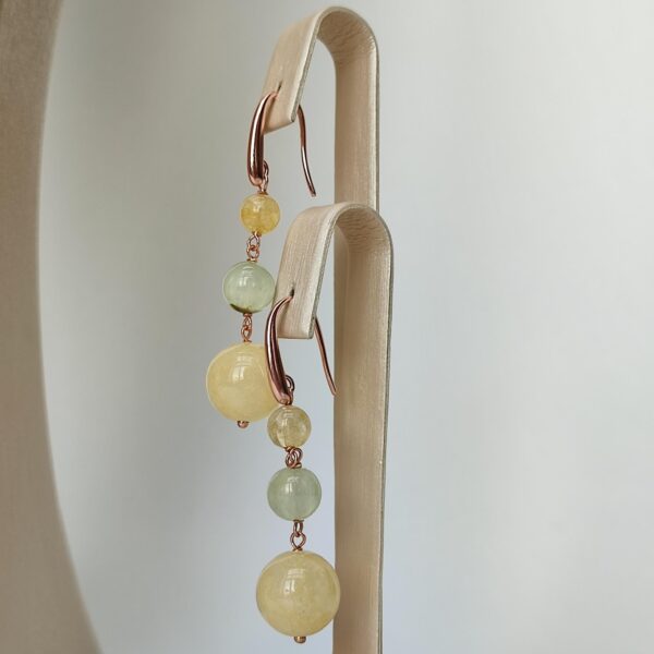 Cercei dream din agat galben si cuart Cercei dream din agat galben si cuart